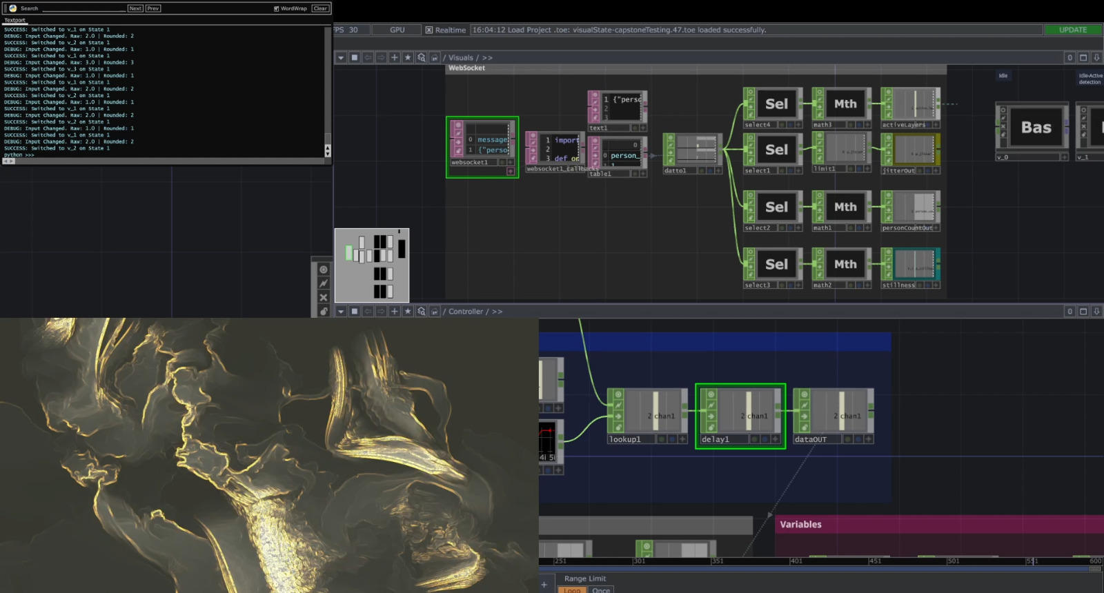 TouchDesigner node graph